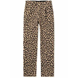 WACKO MARIA Pleated Leopard-Print Cotton Corduroy Trousers - Men's Large